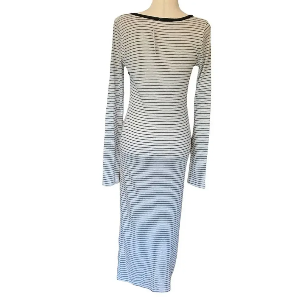 LA Made maxi dress Henley type.‎ Long sleeve. Longer in back size medium - Picture 6 of 8